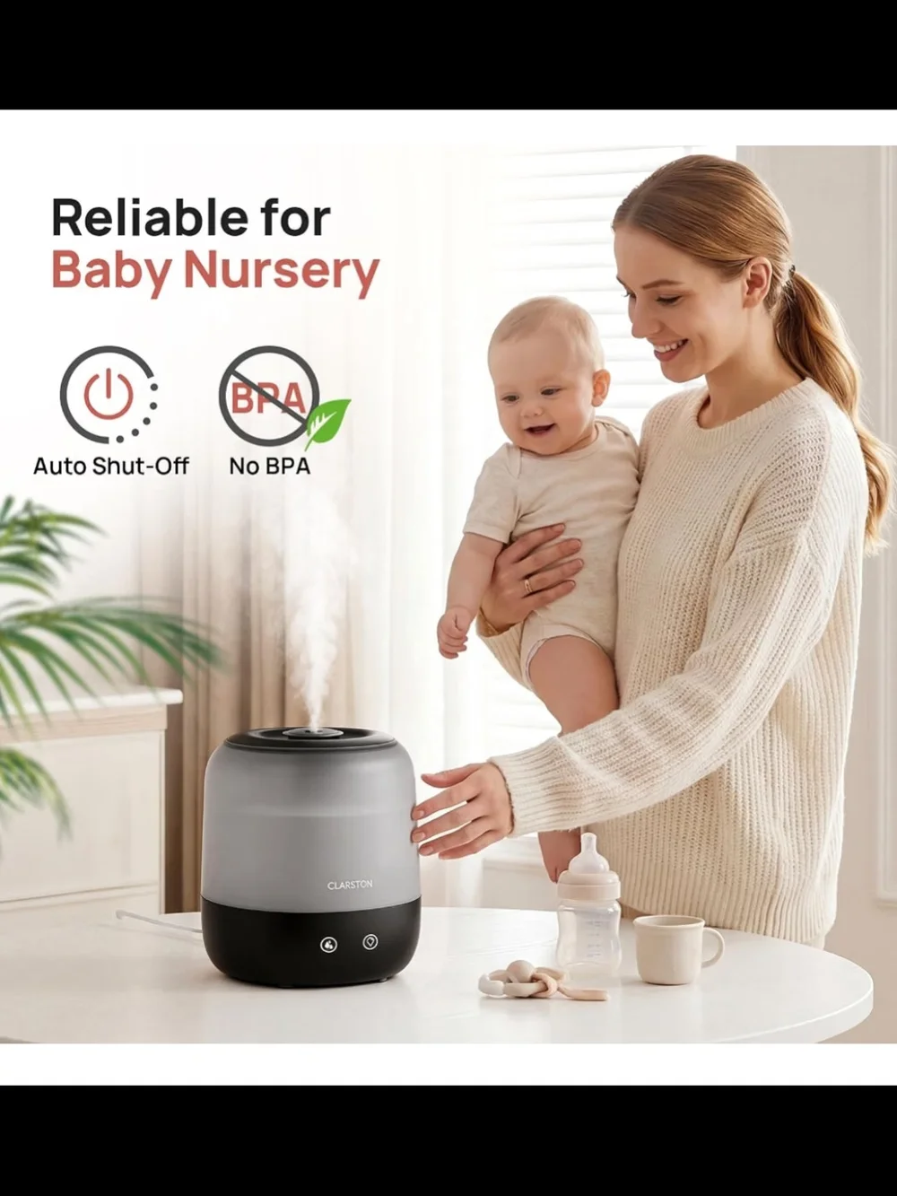 Clarston Blue Ultrasonic Essential Oil Diffuser & LED Night Light